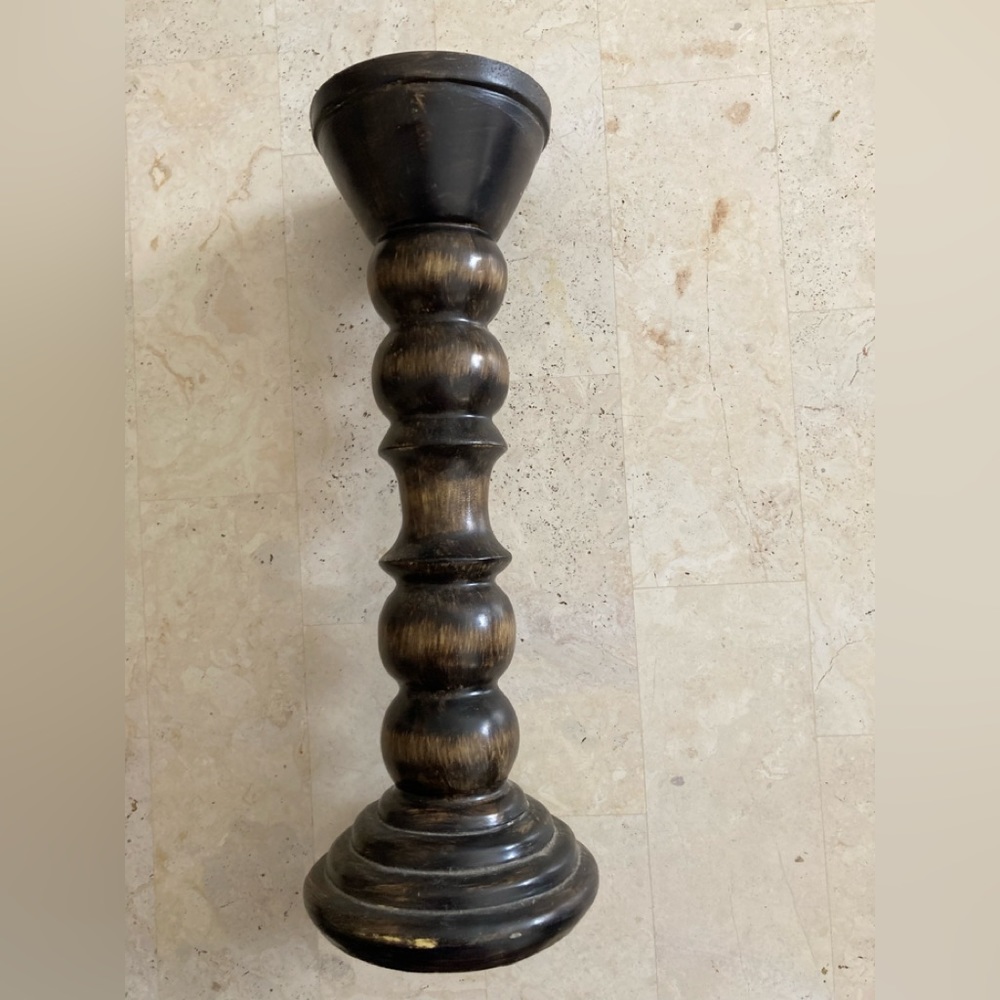 Rustic Wooden Candle Holder